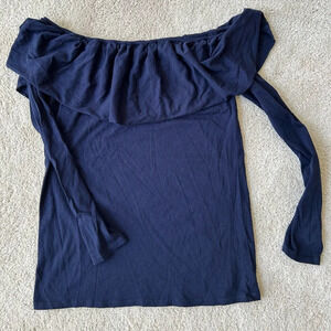 New chaser off shoulder long sleeve navy size M